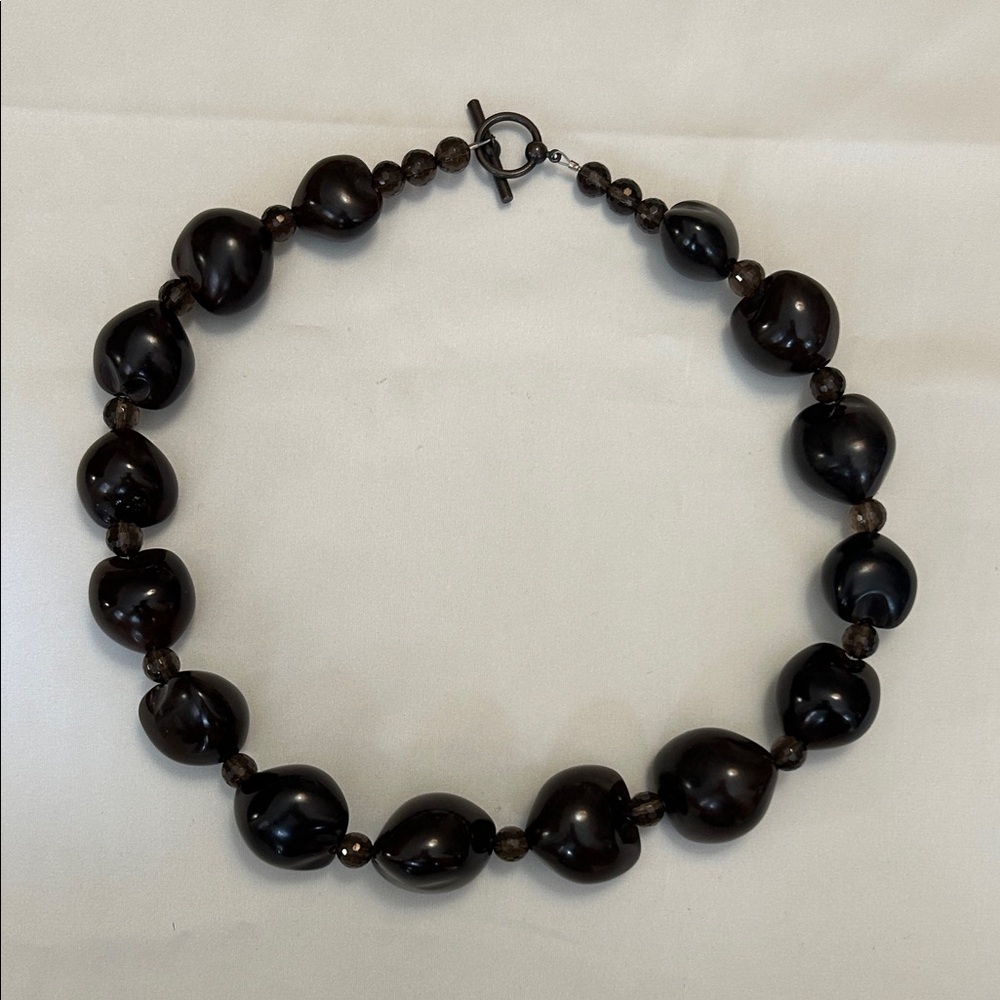 Elegant Brown Beaded Necklace